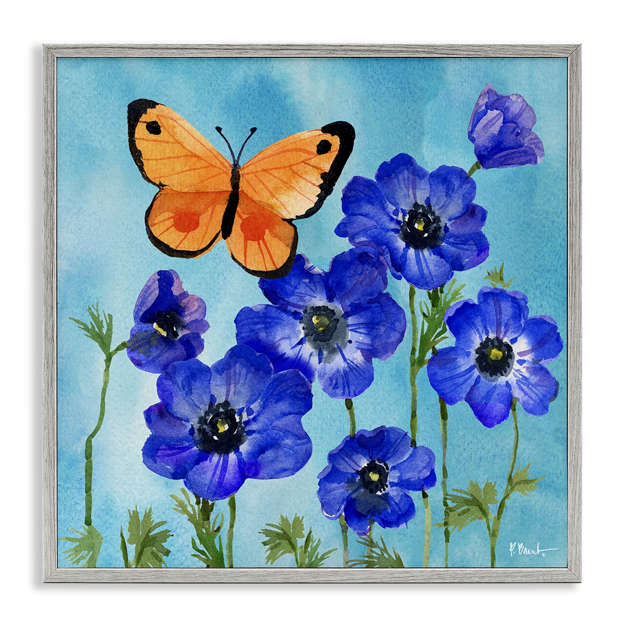 Stupell Industries Poetic Monarch Butterfly Framed Giclee Design by Paul Brent